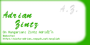 adrian zintz business card
